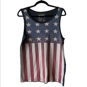 5/$20 Navy blue American flag tank top muscle sleeveless shirt size M